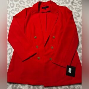 Marc New York Bold Red Double-Breasted Blazer NWT Size L
